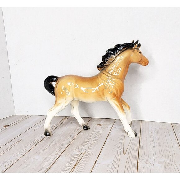 Vintage Horse Ceramic Porcelain  Figurine 8" x 7" - Picture 2 of 7